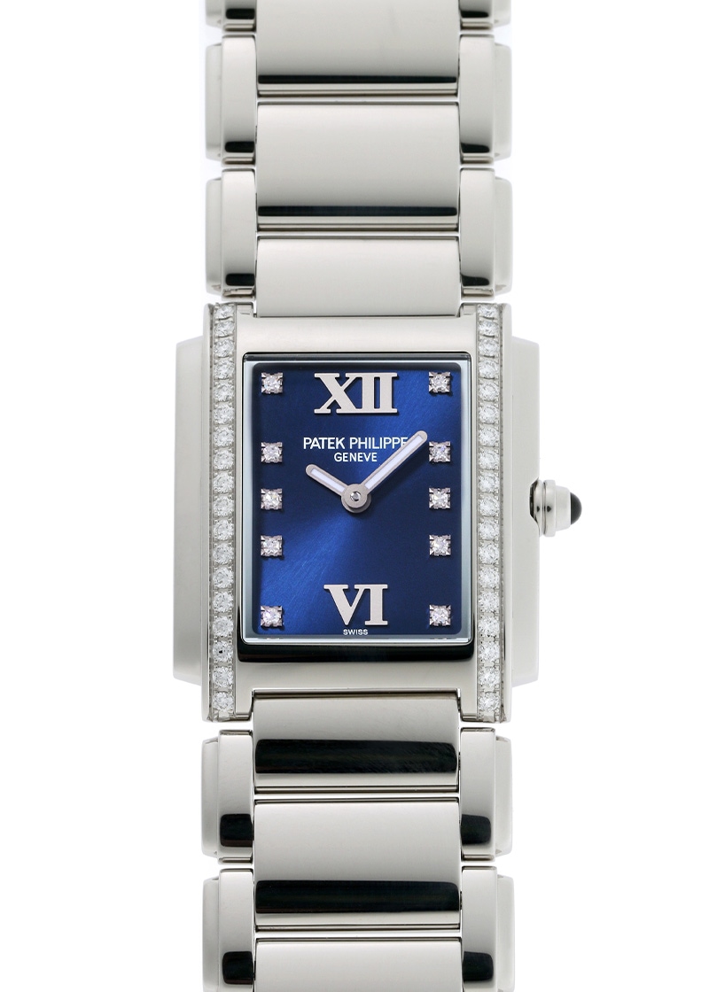 Patek Philippe - Twenty - 4| PATEK PHILIPPE| 4910 / 10A - 012| SS Blue Dial Quartz Bracelet| Middle Ages Patek Philippe - Twenty - 4| PATEK PHILIPPE| 4910 / 10A - 012| SS Blue Dial Quartz Bracelet| Middle Ages - Image 1