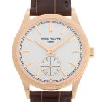 Patek Philippe - Calatrava| PATEK PHILIPPE| 6119R - 001| RG Silver Clock Hand Winding Leather