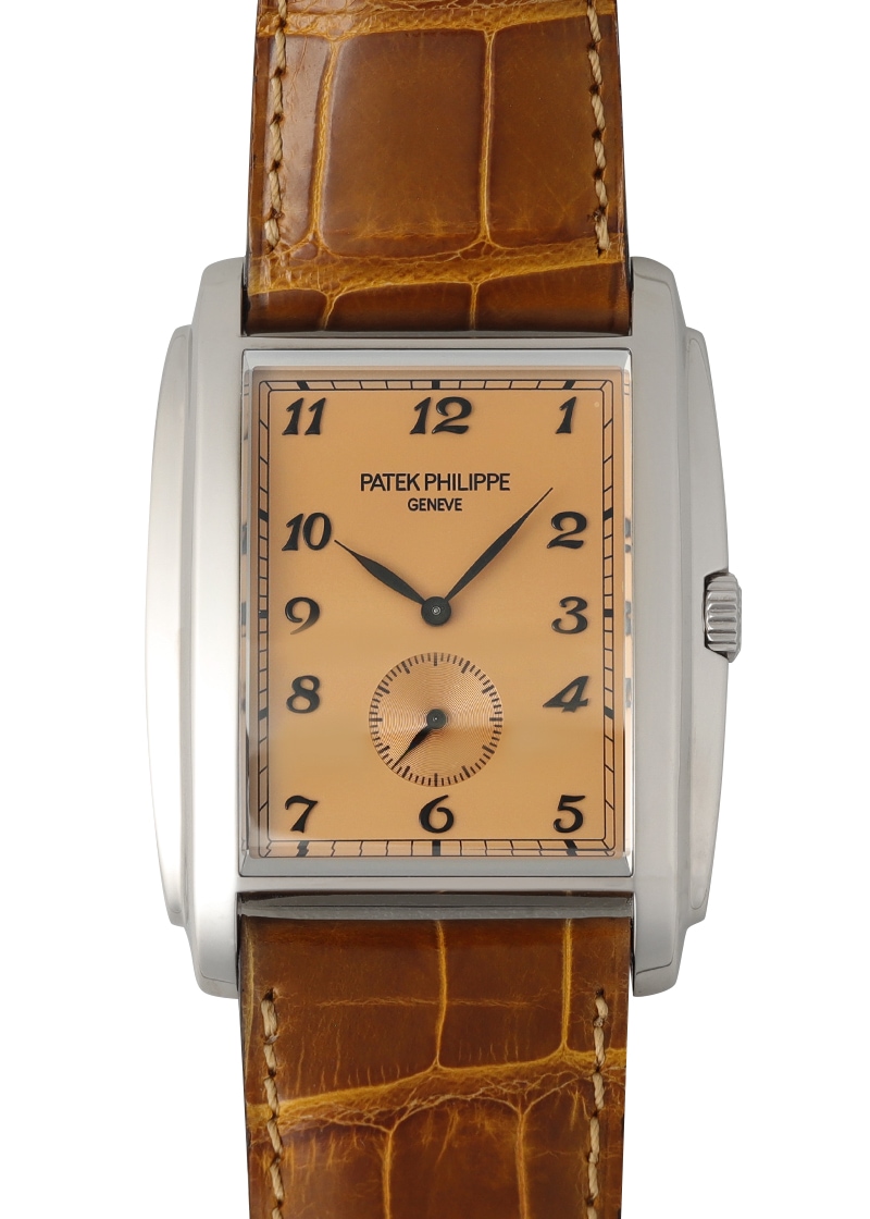Patek Philippe - Gondo| PATEK PHILIPPE| 5124G - 001| WG Pink Clock Hand Winding Leather| Shipment scheduled| Middle Ages Patek Philippe - Gondo| PATEK PHILIPPE| 5124G - 001| WG Pink Clock Hand Winding Leather| Shipment scheduled| Middle Ages - Image 1