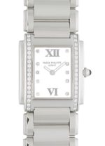 Patek Philippe - Twenty4 Diamond Case| PATEK PHILIPPE| 4910 / 10A - 011| SS White Dial Quartz Bracelet