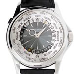 Patek Philippe - World Time| PATEK PHILIPPE| 5130P - 001| PT Silver / Blue Dial Automatic Winding Leather