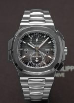 Patek Philippe - Nautilus Travel Time Chronograph| PATEK PHILIPPE| 5990 / 1A - 001| SS Black Clock Automatic Winding Bracelet| Middle Ages| - Image 7