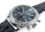 Patek Philippe - Annual Calendar Chronographs| PATEK PHILIPPE| 5961P - 001| PT Blue Clock Automatic Winding Leather| Middle Ages| - Image 11