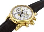 Patek Philippe - Perpetual Calendar Split Second Chronograph Moon Phase| PATEK PHILIPPE| 5004J| YG Silver Clock Automatic Leather| Middle Ages| - Image 2