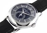 Patek Philippe - Annual Calendar Moon Phases| PATEK PHILIPPE| 5205G - 010| WG Black / Grey Clock Automatic Leather| Middle Ages| - Image 2