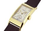 Patek Philippe - Lectangular| PATEK PHILIPPE| 425J| YG Silver Clock Hand-Winding Leather| Vintage| Middle Ages| - Image 2
