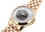 Patek Philippe - World Time| PATEK PHILIPPE| 5130 / 1R - 011| RG Silver / Brown Dial Automatic Winding Bracelet| Middle Ages| - Image 2