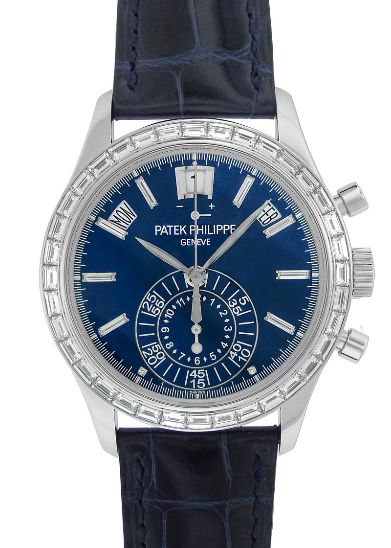 Patek Philippe - Annual Calendar Chronographs| PATEK PHILIPPE| 5961P - 001| PT Blue Clock Automatic Winding Leather| Middle Ages| Patek Philippe - Annual Calendar Chronographs| PATEK PHILIPPE| 5961P - 001| PT Blue Clock Automatic Winding Leather| Middle Ages| - Image 1
