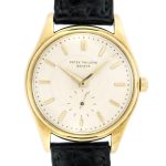 Patek Philippe - 2526 Calatrava Tropical| PATEK PHILIPPE| YG ivory clock automatic winding leather| Made in 1956.| Commissions| Vintage| Middle Ages|