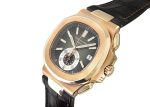 Patek Philippe - Notchilla Chronographs| PATEK PHILIPPE| 5980R - 001| RG Brown Clock Automatic Winding Leather| Middle Ages| - Image 2