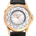 Patek Philippe - World Time| PATEK PHILIPPE| 5130J - 001| YG Silver Clock Automatic Leather| Middle Ages|