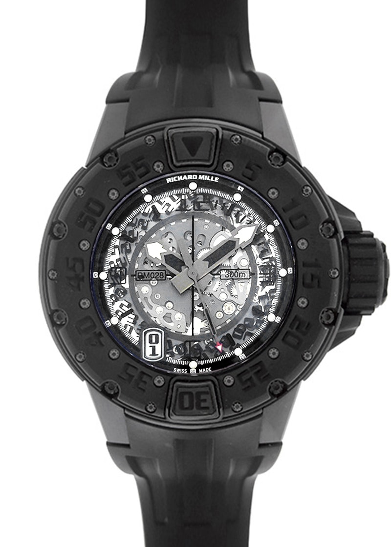 Richard Mill - Automatic Divers| RICHARD MILLE| RM028| TI (DLC Coating) Skeleton Autowinding Rubber| limited to 30| Middle Ages| Richard Mill - Automatic Divers| RICHARD MILLE| RM028| TI (DLC Coating) Skeleton Autowinding Rubber| limited to 30| Middle Ages| - Image 1