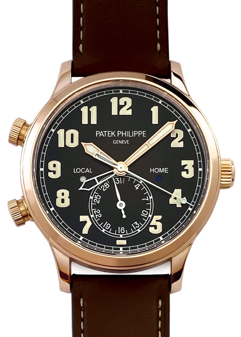 Patek Philippe - Cara Trava Pilot Travel Time| PATEK PHILIPPE| 5524R - 001| RG Brown Clock Automatic Winding Leather| Middle Ages Patek Philippe - Cara Trava Pilot Travel Time| PATEK PHILIPPE| 5524R - 001| RG Brown Clock Automatic Winding Leather| Middle Ages - Image 1