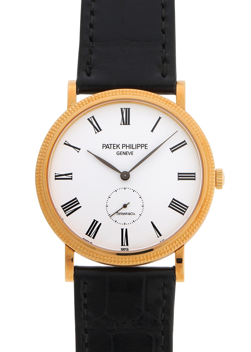 Patek Philippe - Calatrava Tiffany WName| PATEK PHILIPPE| 5119J - 001| YG White Dial Leather Hand Winding| Commissions| Middle Ages Patek Philippe - Calatrava Tiffany WName| PATEK PHILIPPE| 5119J - 001| YG White Dial Leather Hand Winding| Commissions| Middle Ages - Image 1