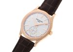 Patek Philippe - Calatrava| PATEK PHILIPPE| 6119R - 001| RG Silver Clock Hand Winding Leather - Image 2