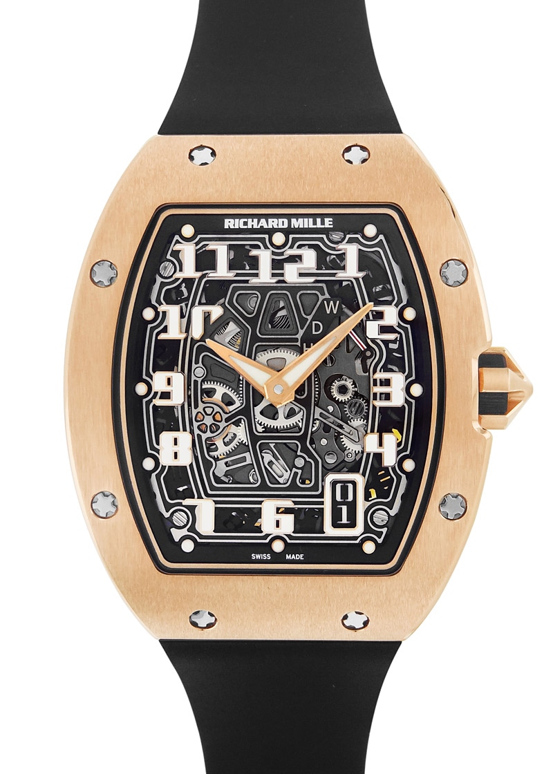Richards Mill - Extra Flat Automatic| by Richard Mille| RM67 - 01| RG Skeleton Dial Automatic Winding Rubber| Unused item| Richards Mill - Extra Flat Automatic| by Richard Mille| RM67 - 01| RG Skeleton Dial Automatic Winding Rubber| Unused item| - Image 1