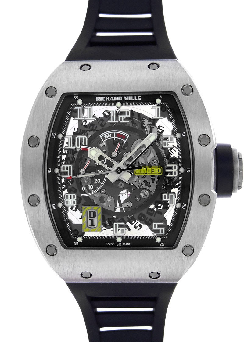 RICHERMILL - Automatic Declutchable Rotor| RICHARD MILLE| RM030| TI Skeleton Clock Rubber| Commissions| Middle Ages| RICHERMILL - Automatic Declutchable Rotor| RICHARD MILLE| RM030| TI Skeleton Clock Rubber| Commissions| Middle Ages| - Image 1