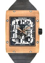 Richards Mill - Automatic Extra Flat| RICHARD MILLE| RM016| RG Skeleton Clock Automatic Leather| Middle Ages|