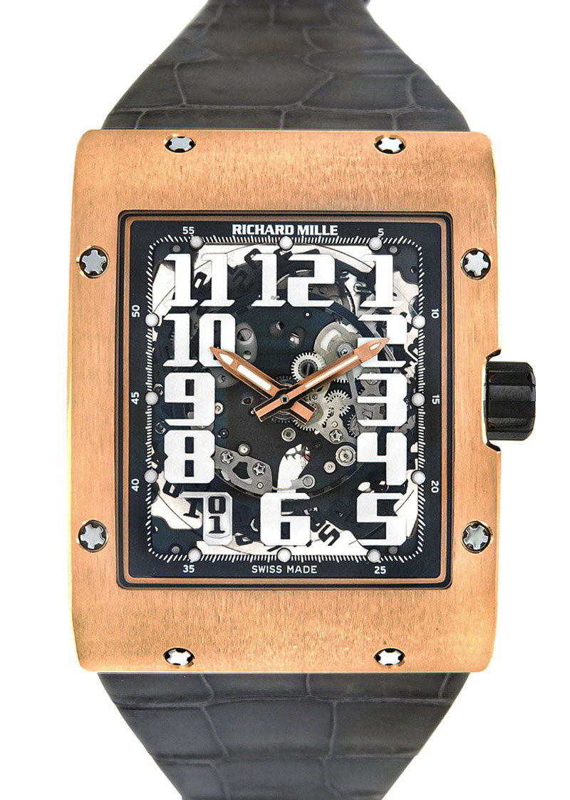 Richards Mill - Automatic Extra Flat| RICHARD MILLE| RM016| RG Skeleton Clock Automatic Leather| Middle Ages| Richards Mill - Automatic Extra Flat| RICHARD MILLE| RM016| RG Skeleton Clock Automatic Leather| Middle Ages| - Image 1