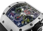 Richards Mill - Automatic Flyback Chronograph Dual Time Zone| RICHARD MILLE| RM11 - 02| TI Skeleton Clock Automatic Winding Rubber| Middle Ages| - Image 7