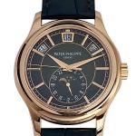 Patek Philippe - Complications Annual Calendar| PATEK PHILIPPE| 5205R - 011| RG Olive Green Clock Automatic Leather
