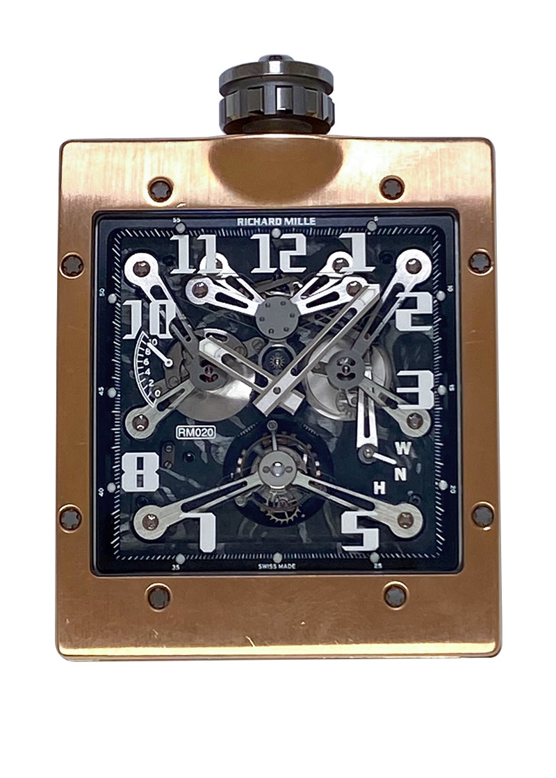 Richard Mille - Tourbillon Pocket Watch| RICHARD MILLE| RM020| RG & TI Skeleton clock dial winding| Commissions| Middle Ages Richard Mille - Tourbillon Pocket Watch| RICHARD MILLE| RM020| RG & TI Skeleton clock dial winding| Commissions| Middle Ages - Image 1