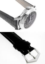 Patek Philippe - Annual Calendar Moon Phases| PATEK PHILIPPE| 5205G - 010| WG Black / Grey Clock Automatic Leather| Middle Ages| - Image 4