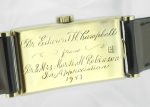 Patek Philippe - Lectangular| PATEK PHILIPPE| 425J| YG Silver Clock Hand-Winding Leather| Vintage| Middle Ages| - Image 4