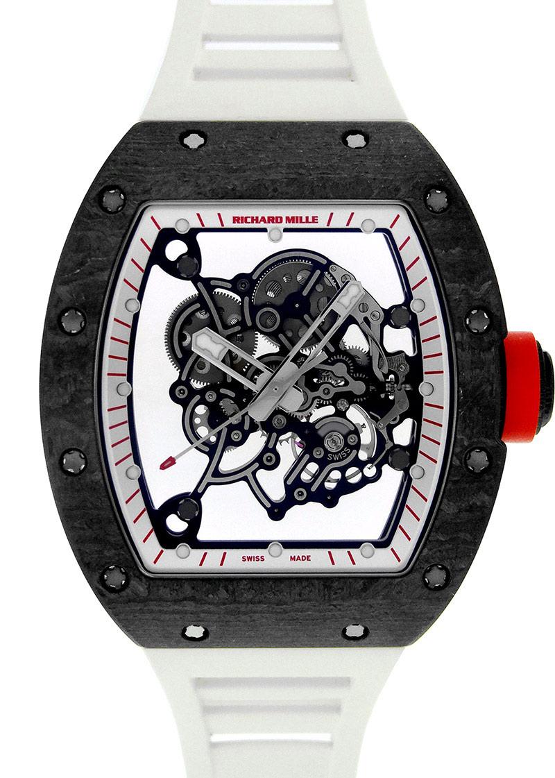 Richard Mill - Japan Red Carbon| by Richard Mille| RM055 Skeleton Clock Hand Winding Rubber| Japan Limited to 50 copies| Richard Mill - Japan Red Carbon| by Richard Mille| RM055 Skeleton Clock Hand Winding Rubber| Japan Limited to 50 copies| - Image 1