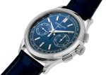Patek Philippe - Complications Chronograph| PATEK PHILIPPE| 5170P - 001| PT Blue / Diamond Clock Hand Winding Leather| Commissions| Middle Ages - Image 2