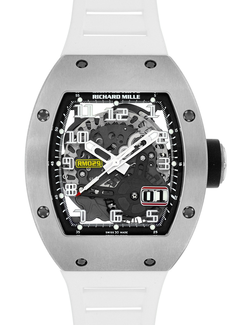 Richard Mill - Automatic Oversized Date| RICHARD MILLE| cRM029| TI Skeleton Clock Automatic Winding Rubber| Middle Ages| Richard Mill - Automatic Oversized Date| RICHARD MILLE| cRM029| TI Skeleton Clock Automatic Winding Rubber| Middle Ages| - Image 1