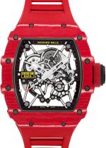 Richard Mill - Rafael Nadal Automatic| by Richard Mille| RM035 - 02| TPT / Carbon Skeleton Dial Automatic Winding Rubber|