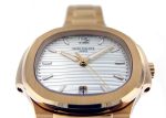 Patek Philippe - Ladies Nautilus| PATEK PHILIPPE| 7118 / 1R - 001| RG Silver Clock Automatic Winding Bracelet| Commissions| Unused item| - Image 6