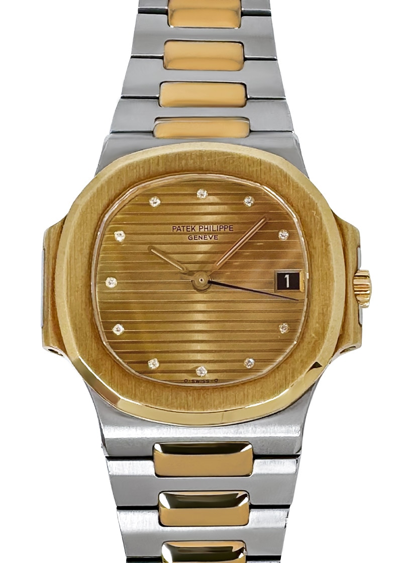 Patek Philippe - Nautilus| PATEK PHILIPPE| 3800 / 001| YG / SS Champagne Clock Automatic Winding Bracelet| Commissions| Middle Ages Patek Philippe - Nautilus| PATEK PHILIPPE| 3800 / 001| YG / SS Champagne Clock Automatic Winding Bracelet| Commissions| Middle Ages - Image 1