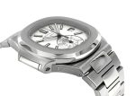 Patek Philippe - Nautilus Chronographs| PATEK PHILIPPE| 5980 / 1A - 019| SS White Dial Automatic Winding Bracelet| Middle Ages| - Image 6