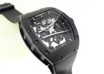 Richard Mill - Johann Blake Black Edition| by Richard Mille| RM61 - 01| TZP / Carbon TPT Skeleton Dial Hand Winding Rubber| World limited 100 copies| - Image 6