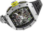 Richards Mill - Automatic Flyback Chronograph| RICHARD MILLE| RM11 - 03| TI Skeleton Clock Automatic Winding Rubber - Image 6