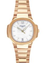Patek Philippe - Ladies Nautilus| PATEK PHILIPPE| 7118 / 1R - 001| RG Silver Clock Automatic Winding Bracelet| Commissions| Unused item|