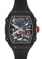 RICHAL MILL - Automatic Sebastian OJET Carbon TPT| by Richard Mille| RM67 - 02| Skeleton Clock Automatic Winding Rubber| Commissions| Unused item|