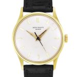 Patek Philippe - Calatrava| PATEK PHILIPPE| 570J| 1950 YG Champagne Clock Hand-wrapped Leather| Vintage| Middle Ages|