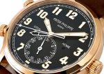 Patek Philippe - Cara Trava Pilot Travel Time| PATEK PHILIPPE| 5524R - 001| RG Brown Clock Automatic Winding Leather| Middle Ages - Image 7