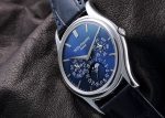 Patek Philippe - Grand Complication Perpetual Calendar Moon Phase| PATEK PHILIPPE| 5140P-001PT| Blue clock automatic winding leather| Middle Ages| - Image 9