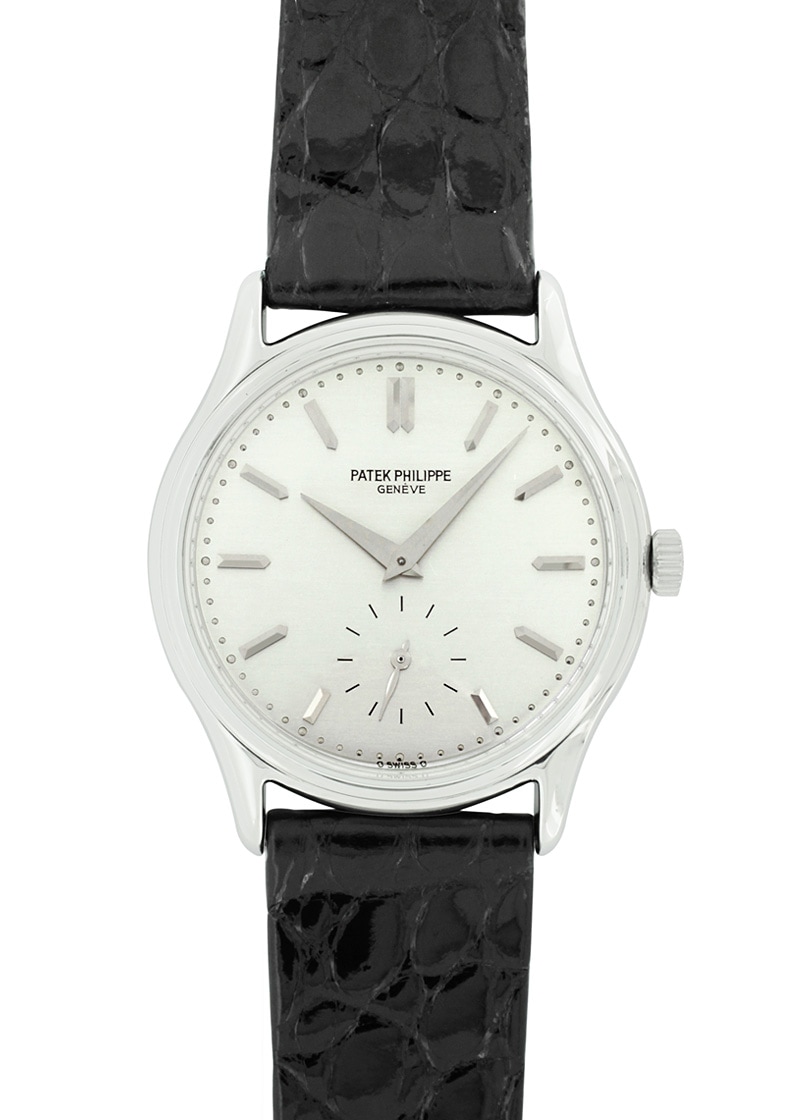 Patek Philippe - Calatrava Smoseco| PATEK PHILIPPE| 3923A| SS Silver Clock Hand Winding Leather| 150th Anniversary| 1 Japan limited 150 copies| Middle Ages| Patek Philippe - Calatrava Smoseco| PATEK PHILIPPE| 3923A| SS Silver Clock Hand Winding Leather| 150th Anniversary| 1 Japan limited 150 copies| Middle Ages| - Image 1