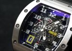 RICHERMILL - Automatic Declutchable Rotor| RICHARD MILLE| RM030| TI Skeleton Clock Automatic Winding Rubber| Middle Ages| - Image 9