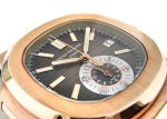 Patek Philippe - Notchilla Chronographs| PATEK PHILIPPE| 5980R - 001| RG Brown Clock Automatic Winding Leather| Middle Ages| - Image 9
