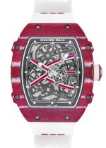 RICHALMILL - Automatic Muttaz Esa Balsim High Jump| RICHARD MILLE| RM67 - 02| Quartz TPT / Carbon TPT Skeleton Dial Winding Elastic
